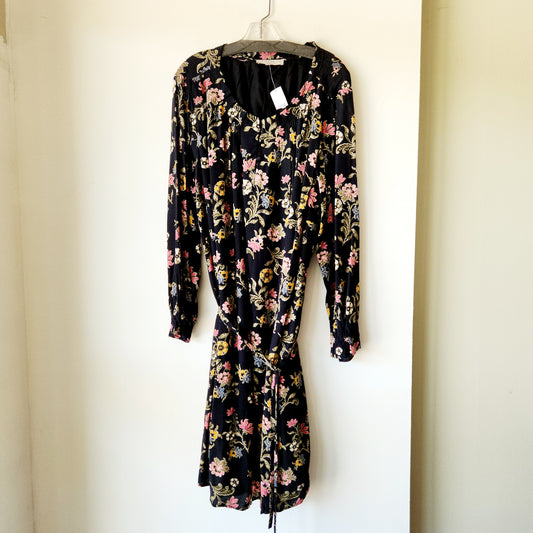 LOFT Floral Dress with Pleat Details - size 26W - New