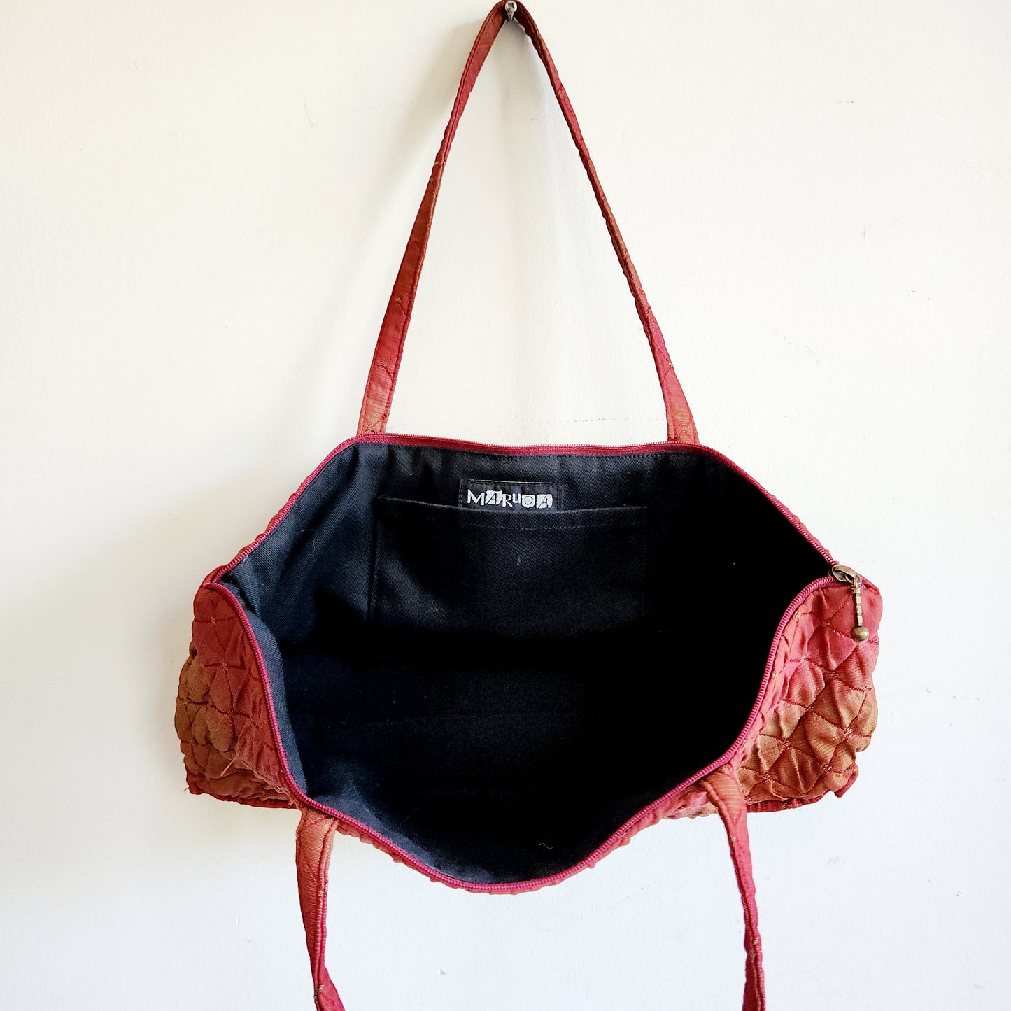 Maruca Cloth Zip Top Purse