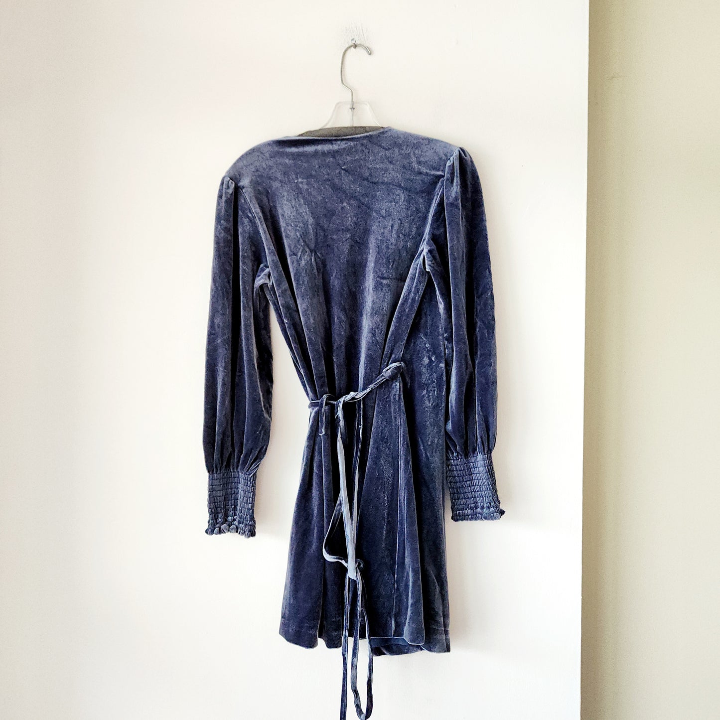 Bardot Navy Velvet Wrap Dress - XS/4