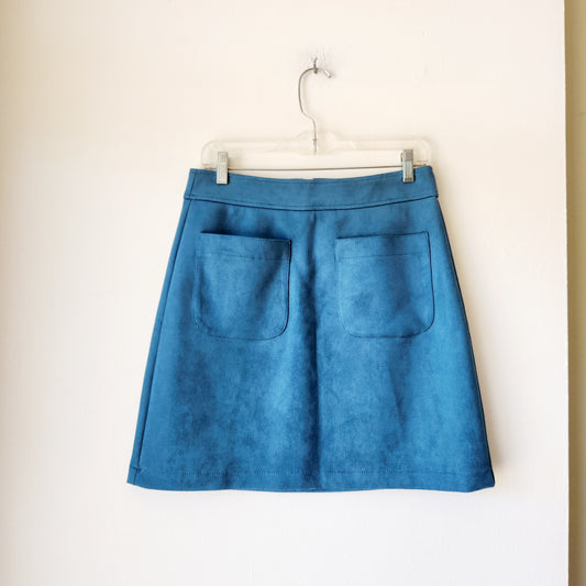 Loft Faux Suede Miniskirt with Pockets - size 4