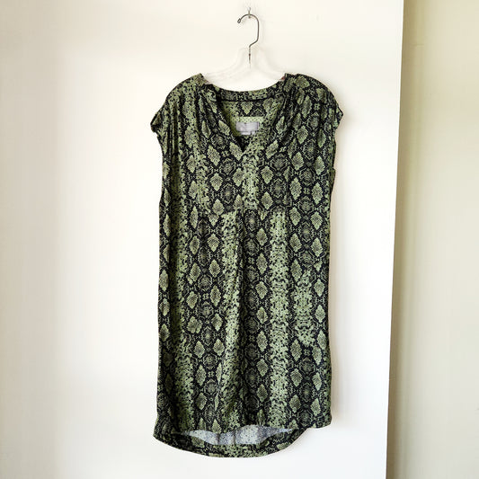by Anthropologie Snakeskin Print Tunic Dress - XS