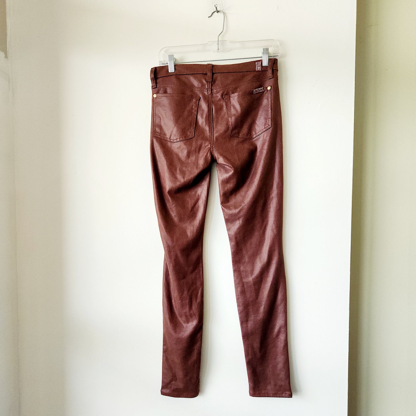 7 For All Mankind Faux Leather Pants - size 28