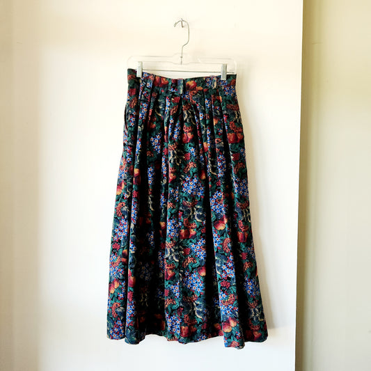 Vintage LL Bean 100% Cotton Corduroy Circle Skirt - size 12