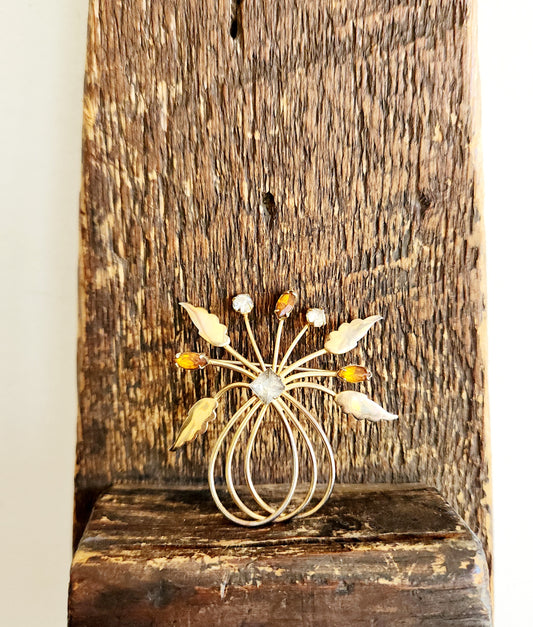 Vintage Goldtone Starburst Pin