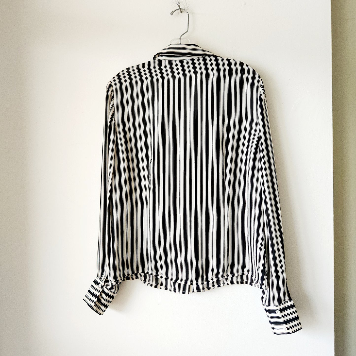 Ann Taylor 100% Silk Striped Button Up Shirt - size 10