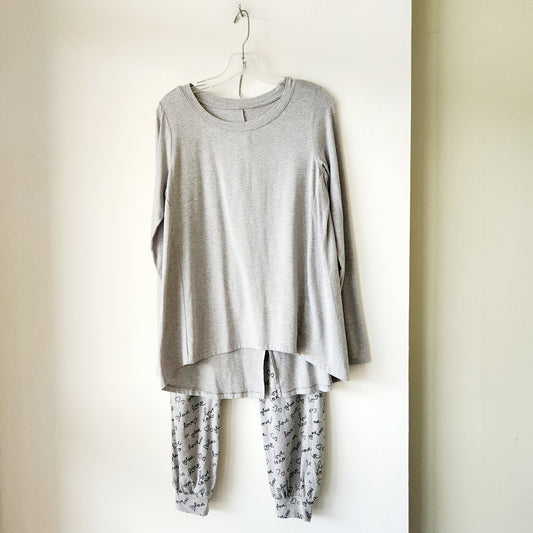 AnyBody Jersey PJ Set with Love Motif - S