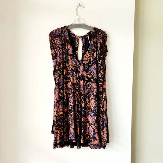 Free People Tunic Dress with Puff Sleeve Detail - M