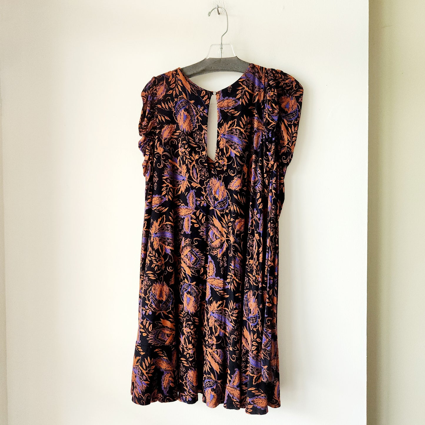 Free People Tunic Dress with Puff Sleeve Detail - M