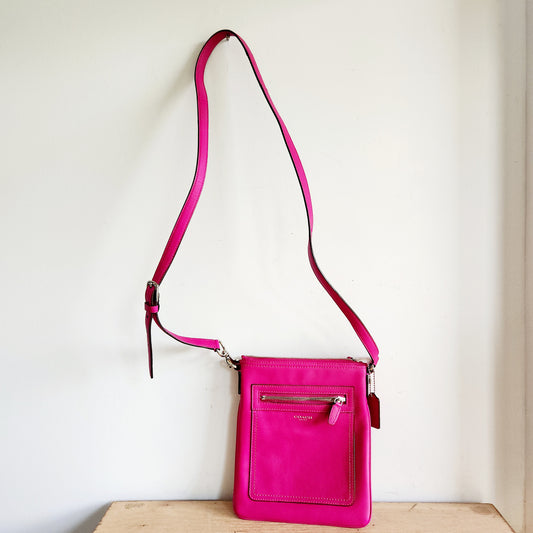 Coach Hot Pink Leather Crossbody Purse