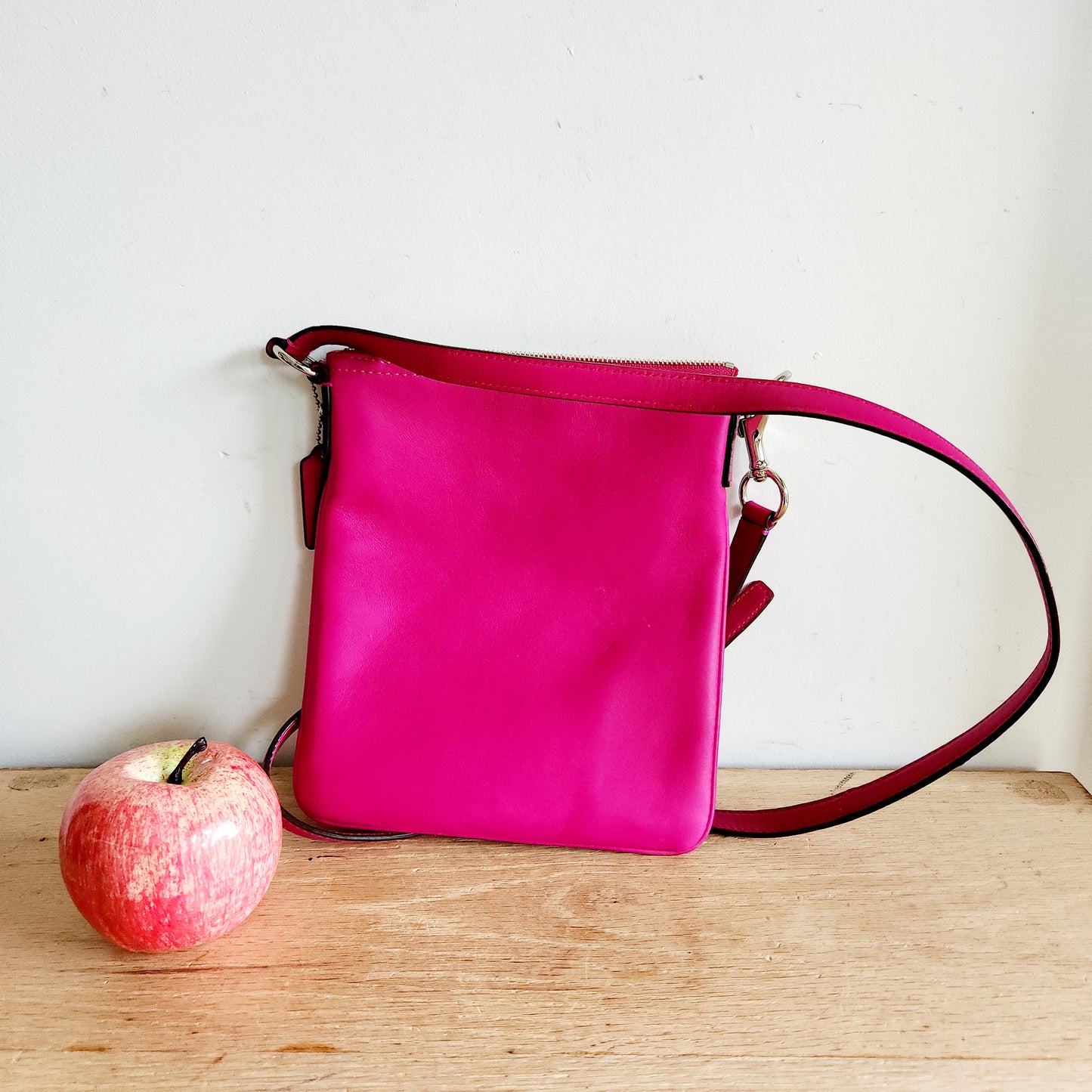 Coach Hot Pink Leather Crossbody Purse