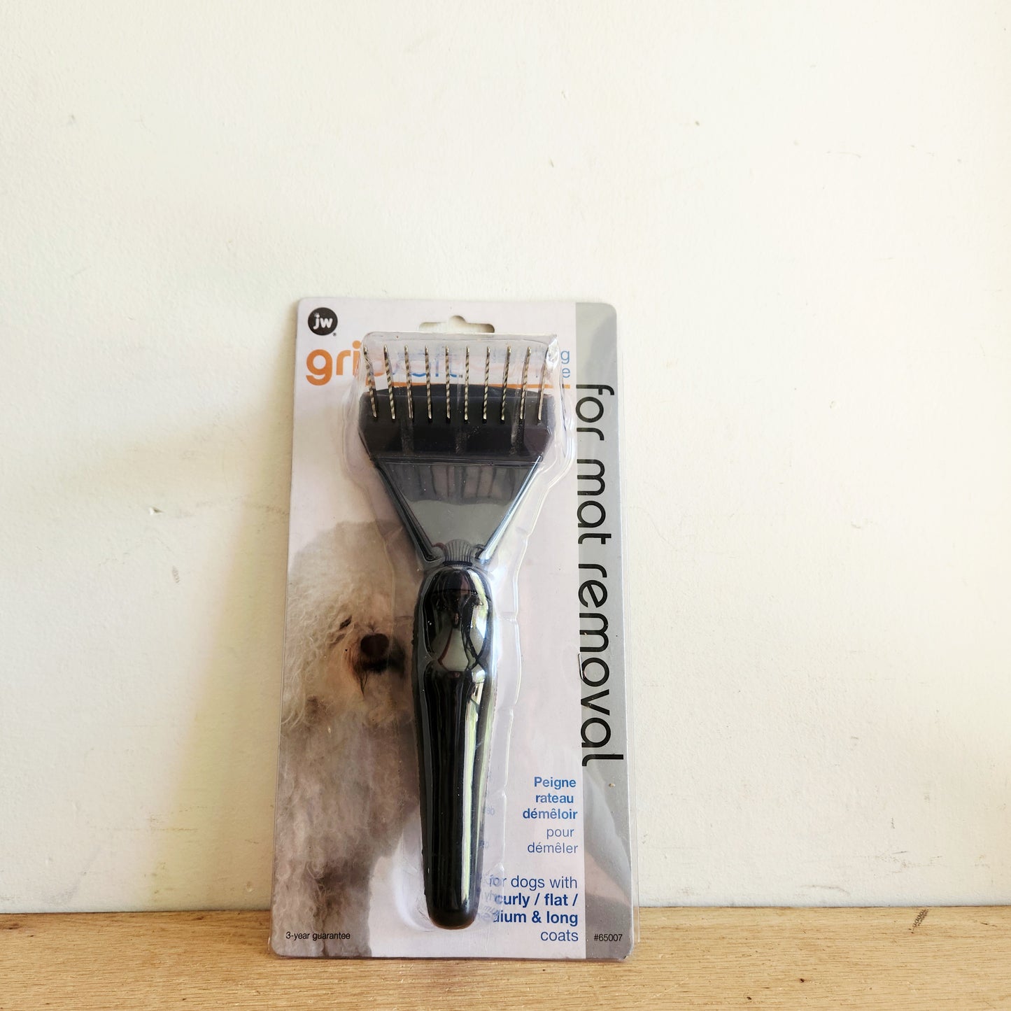 JW Pet Company Grip Soft Dematting Rake Dog Brush New
