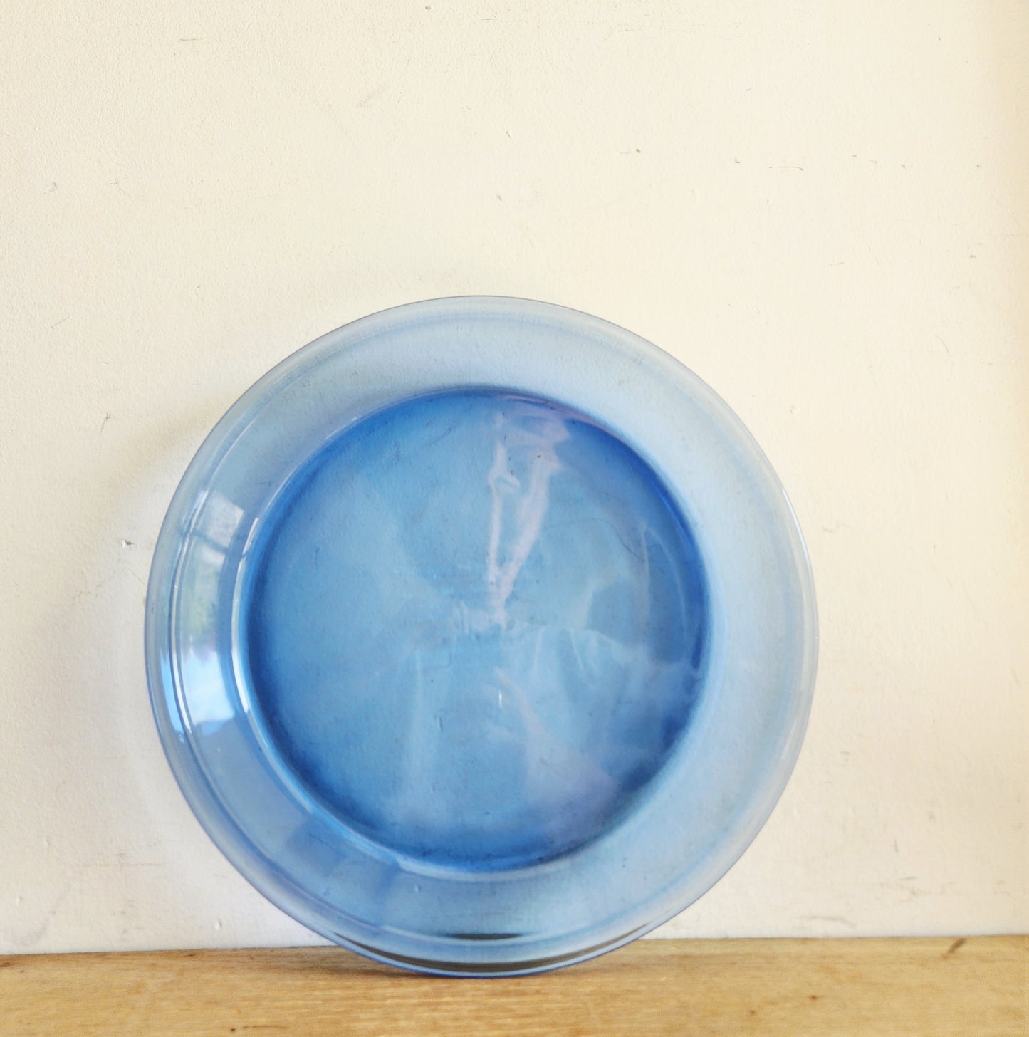Anchor Hocking Blue Glass Pie Plate 9"