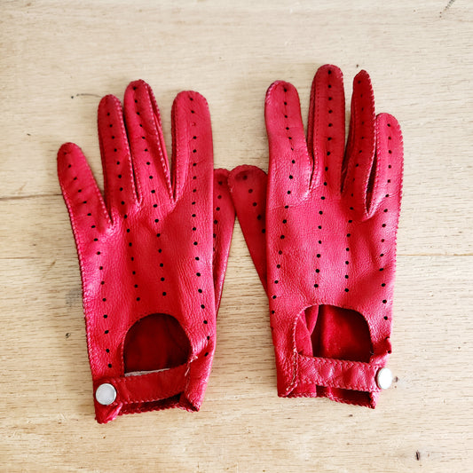 Vintage Leather Driving Gloves - approx S