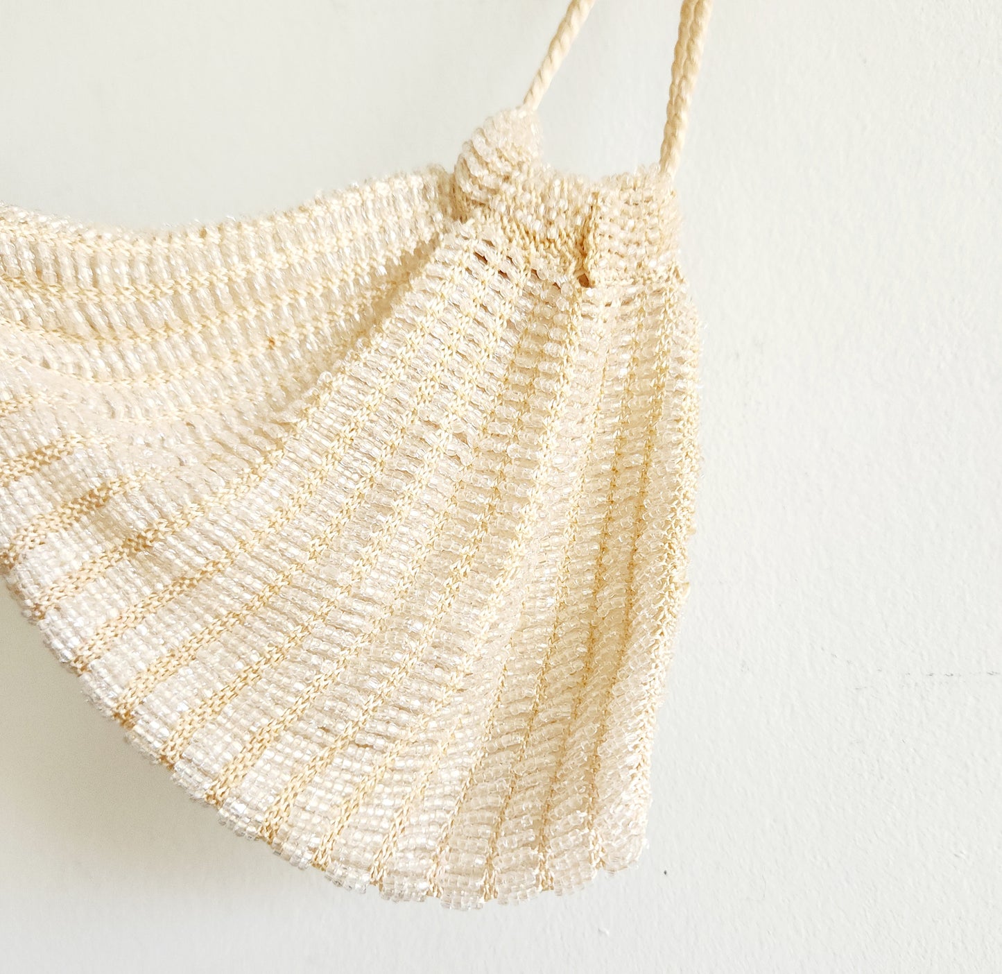 Vintage Beaded Drawstring Purse