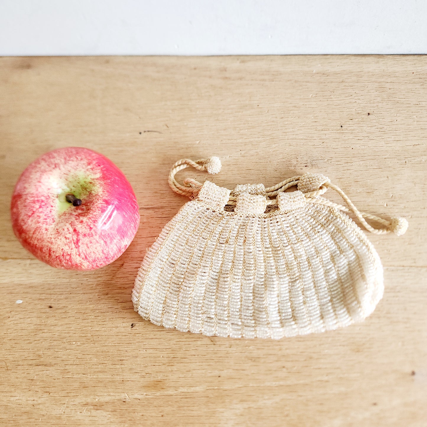 Vintage Beaded Drawstring Purse