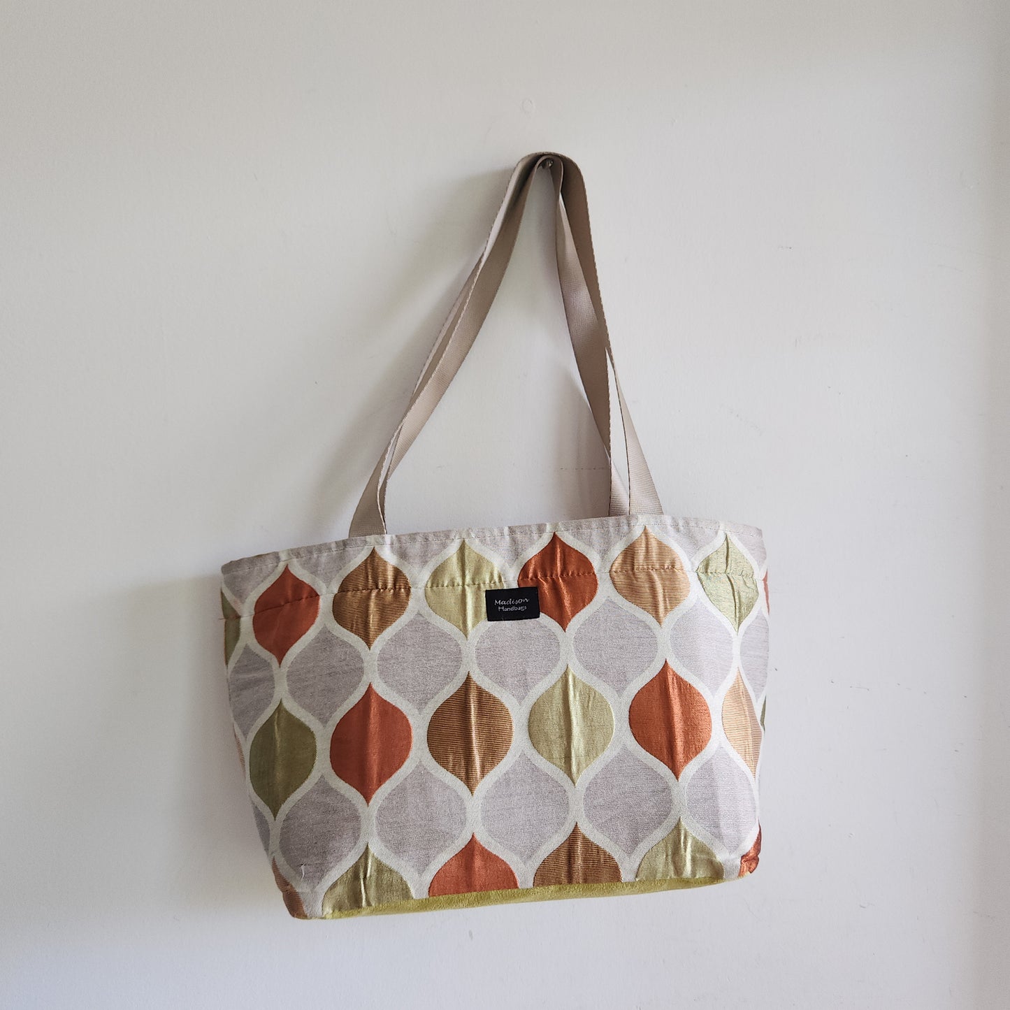 Madison Handbags Cloth Zip Top Small Tote