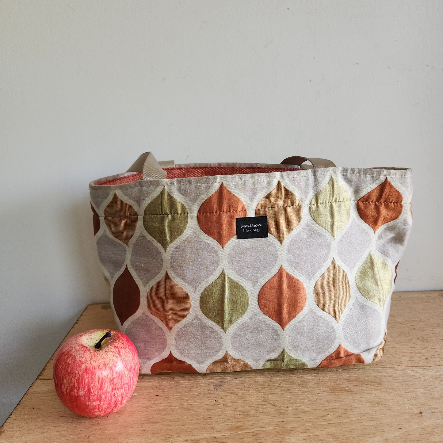 Madison Handbags Cloth Zip Top Small Tote
