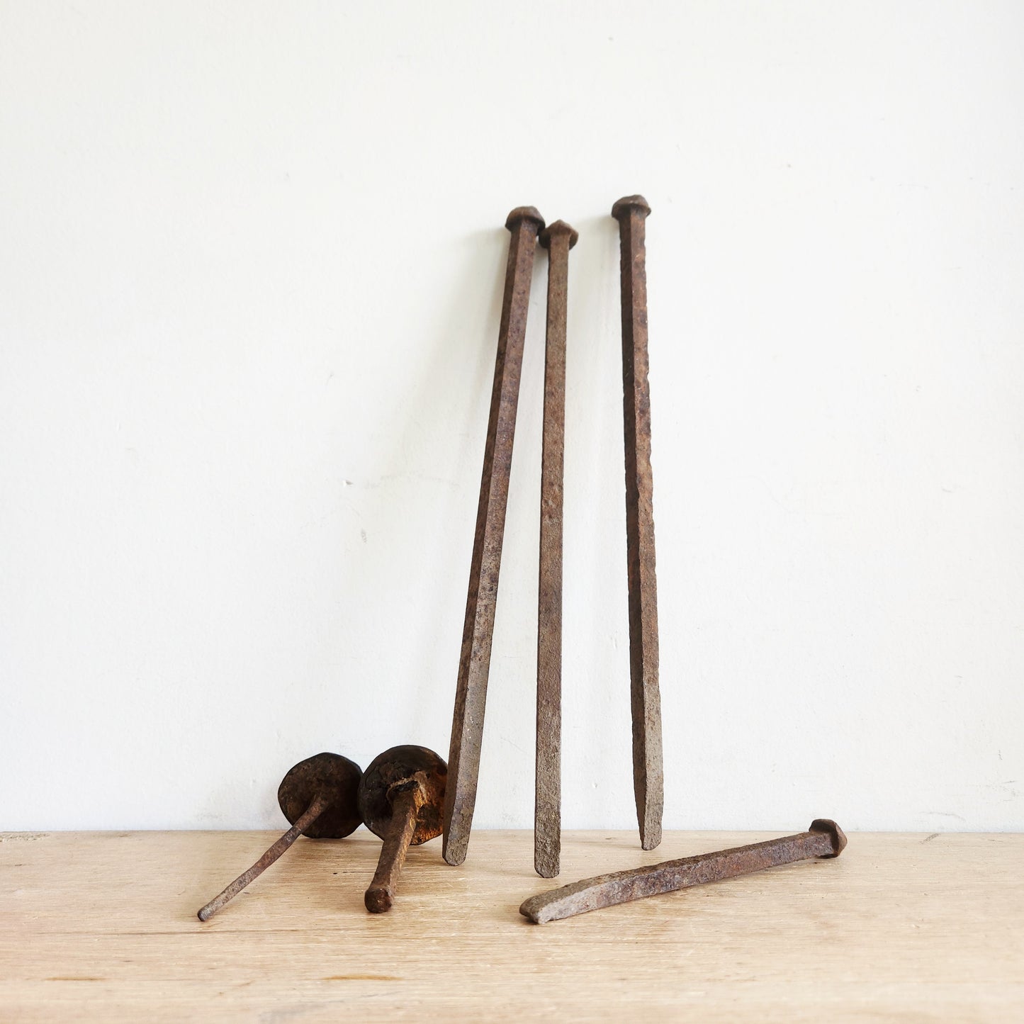 Antique Forged Irons Nails Set of 6