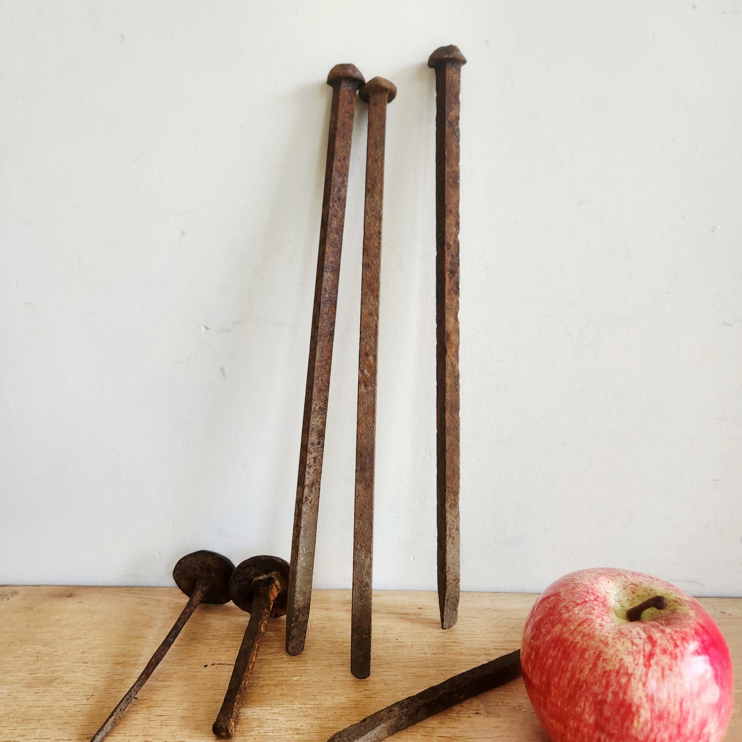 Antique Forged Irons Nails Set of 6