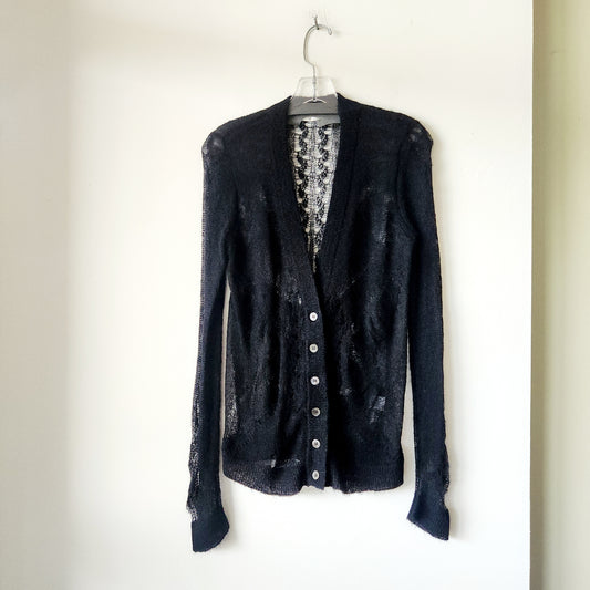 Twelfth Street by Cynthia Vincent Lace Knit Cardigan - S