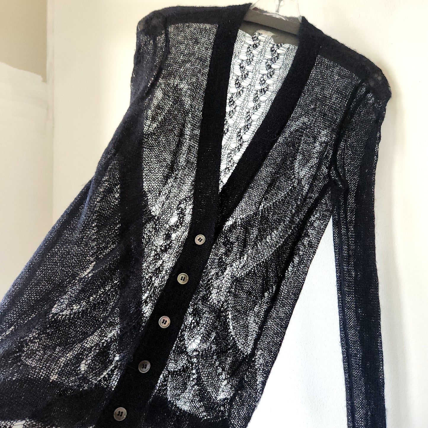 Twelfth Street by Cynthia Vincent Lace Knit Cardigan - S