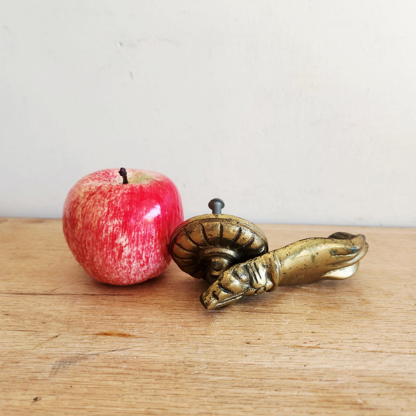 Vintage Brass Hand Door Knocker Left Hand