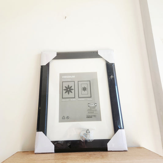 Ikea RibbaBlack Wooden Frame Matted11" x 15"(Frame)  7.5" x 9.5" (Photo)
