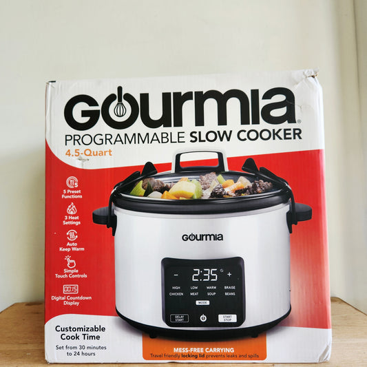 Gourmia 4.5 QT Programmable Slow Cooker NEW