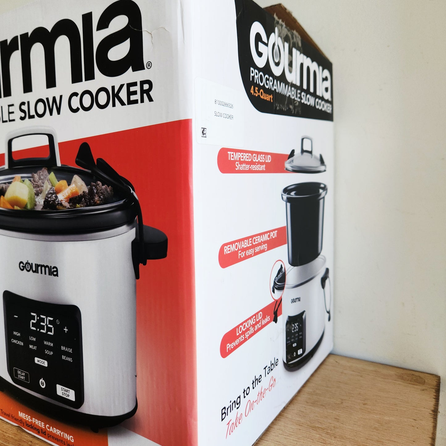 Gourmia 4.5 QT Programmable Slow Cooker NEW