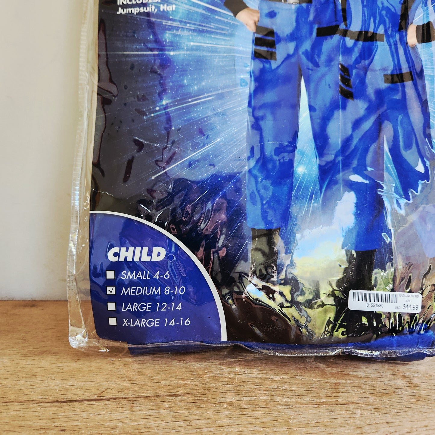 Spirit Blue Astronaut Jumpsuit Medium Size 8-10 Like New