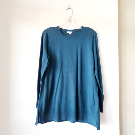 J Jill Knit Tunic Top with Side Slits - M