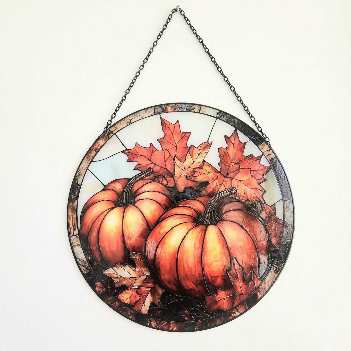 Stained Glass Window Hanging 15" NEW