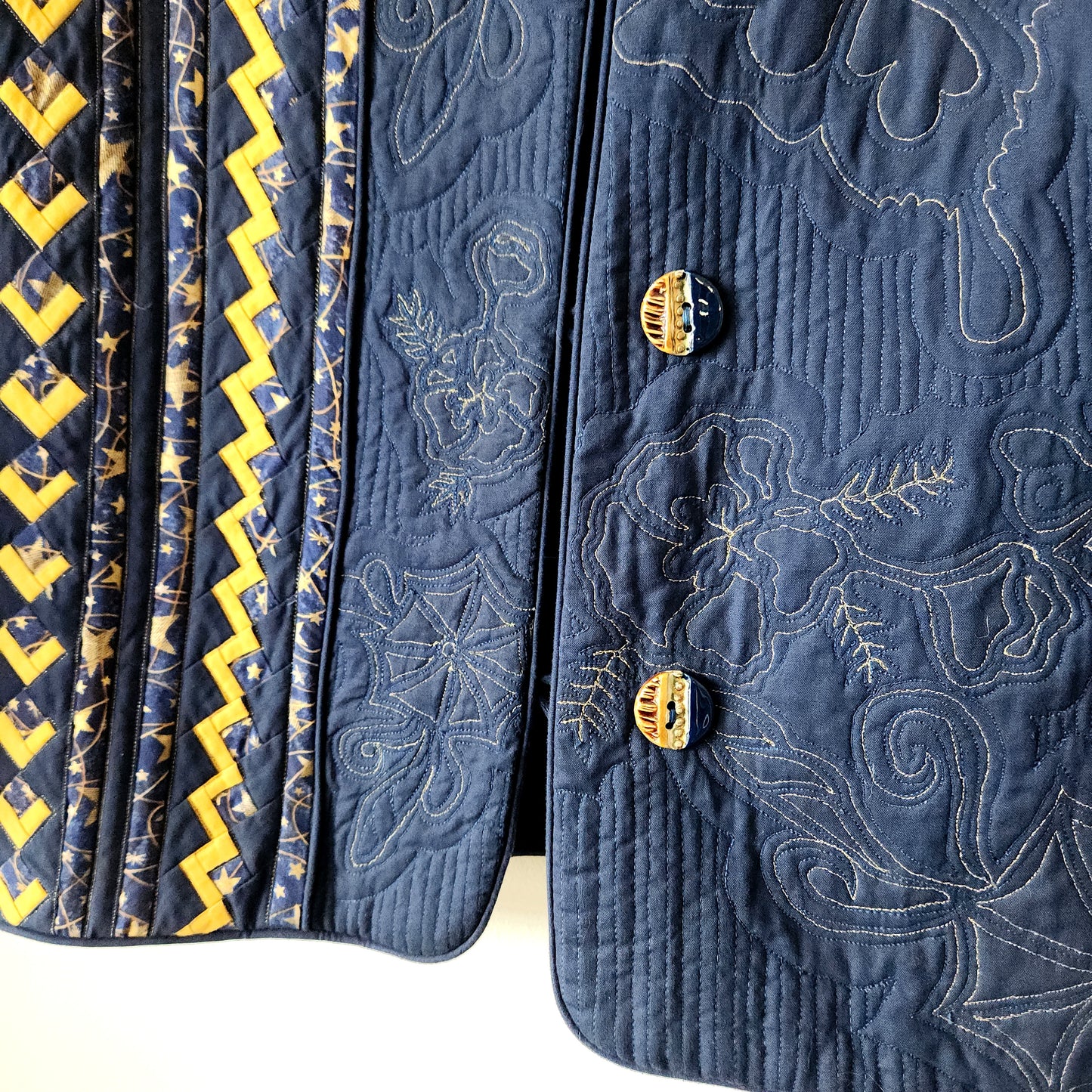 Heartwood Artisan Gateway Handmade Quilted From Calico & Old Lace Jacket - S/M - New