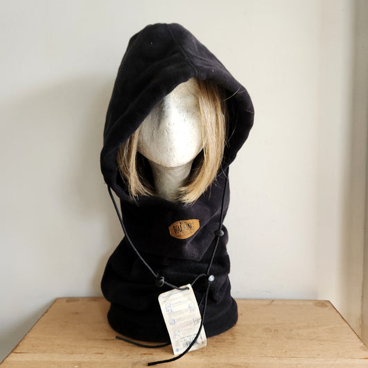 Head Sokz Black Balaclava with Drawstring - New