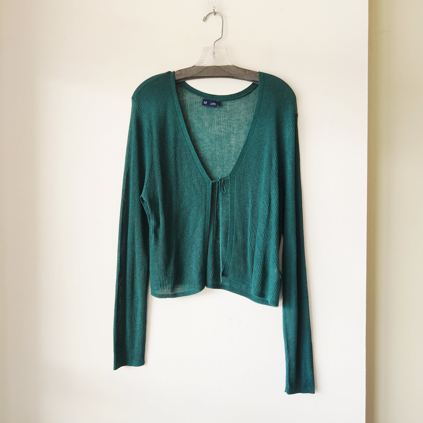 GAP Fine Knit Evergreen Top with Tie - XL