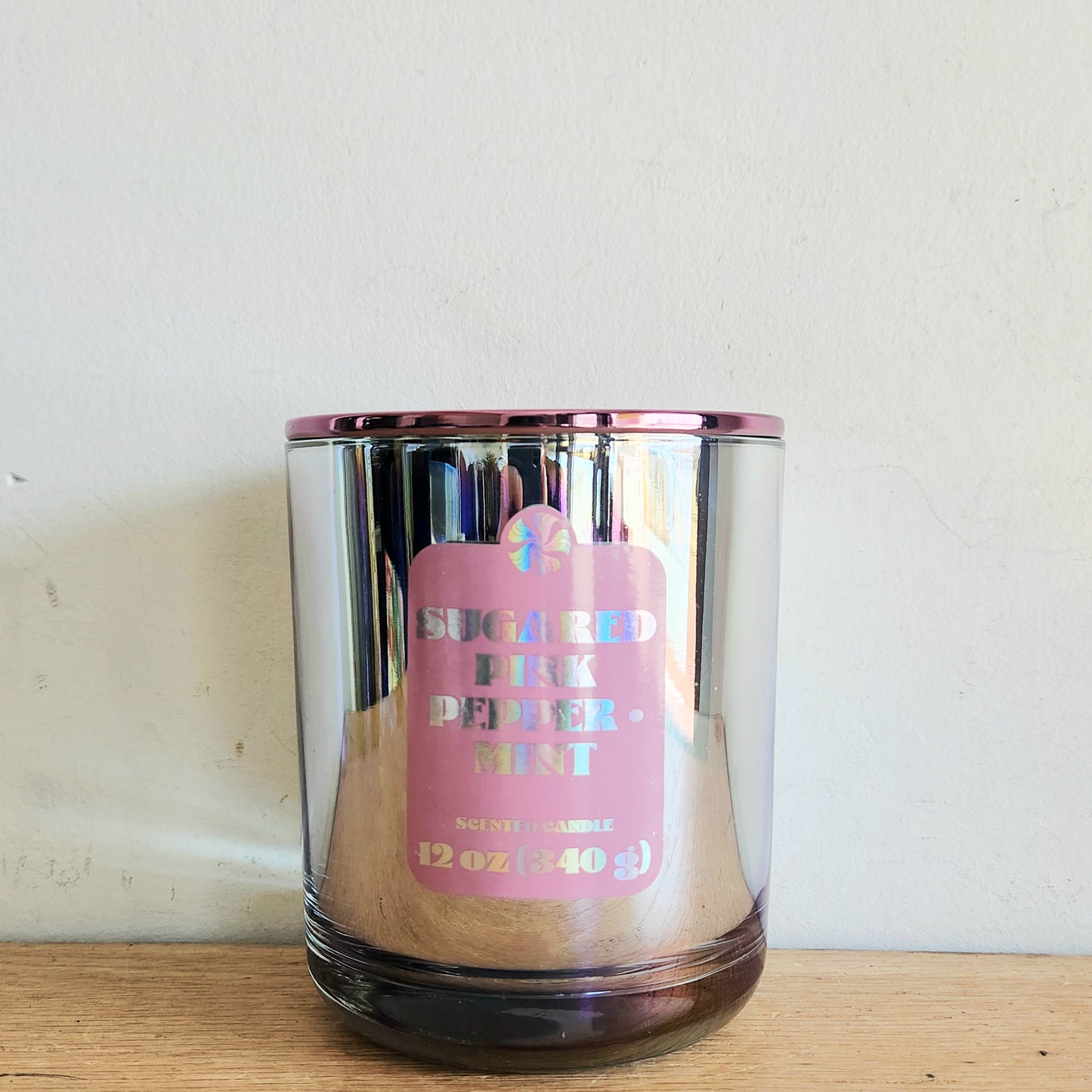 Room Essentials Sugared Pink Peppermint Candle 12oz.