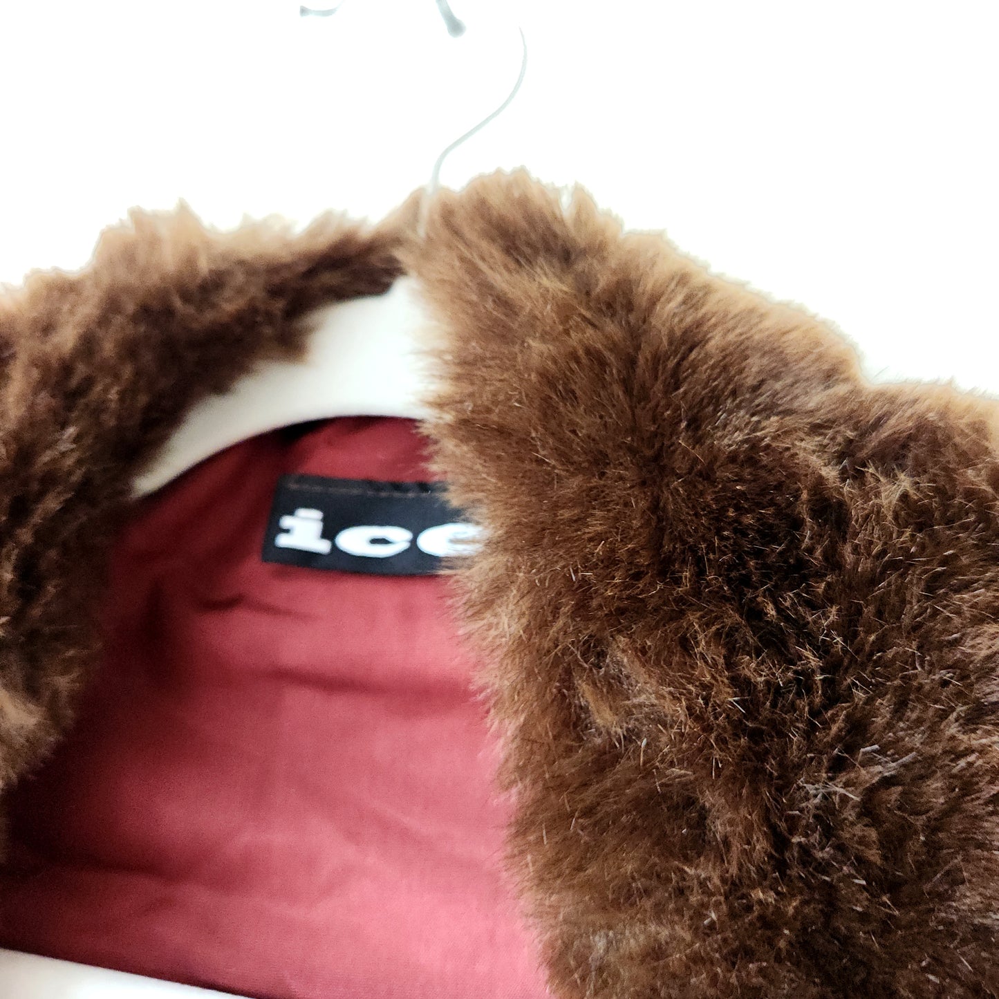 ice Faux Fur Collar with Ribbon Tie