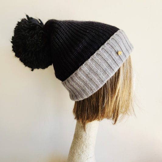 Kate Spade Two Tone Pompom Hat