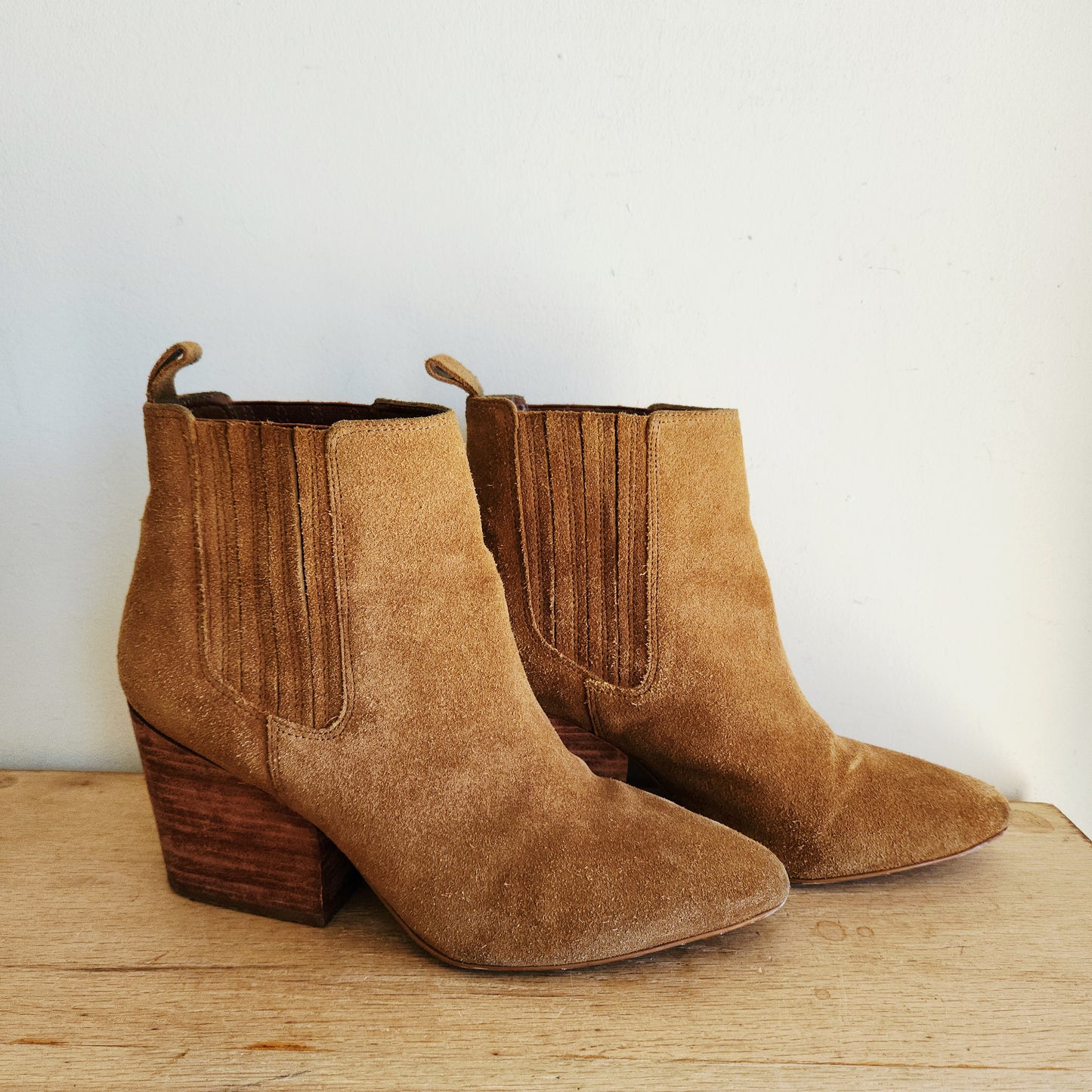 Able Suede Western Style Ankle Boots - size 9.5