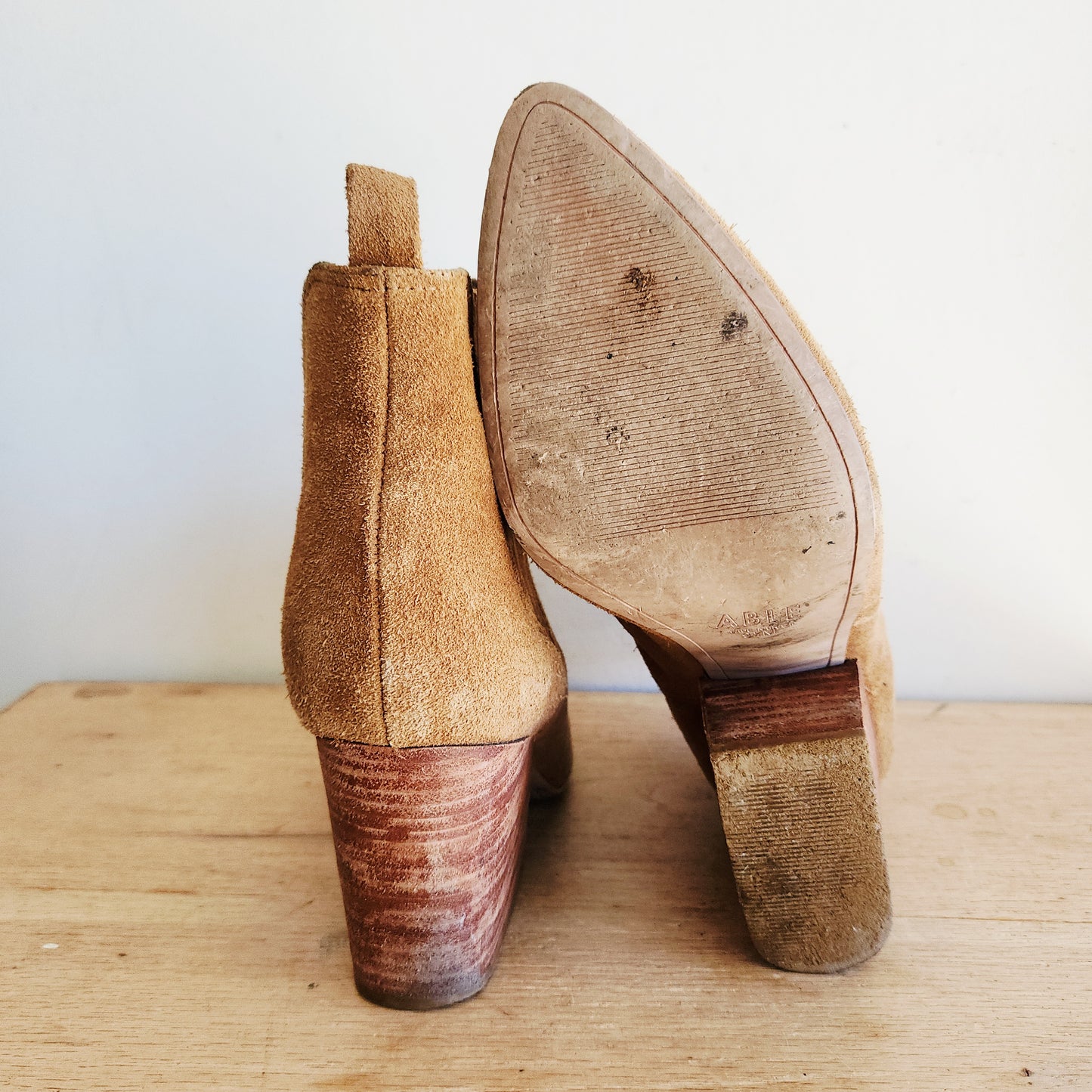 Able Suede Western Style Ankle Boots - size 9.5