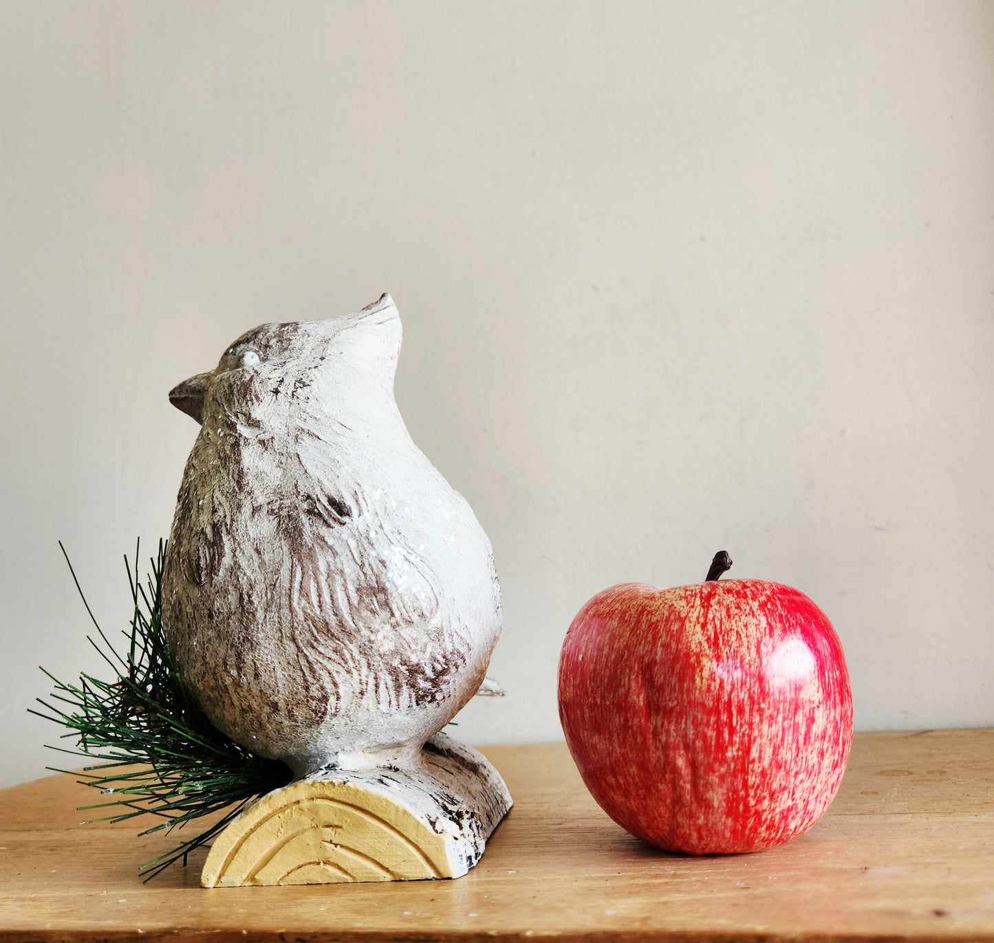 Bird Figurine on Birch Tree Branch