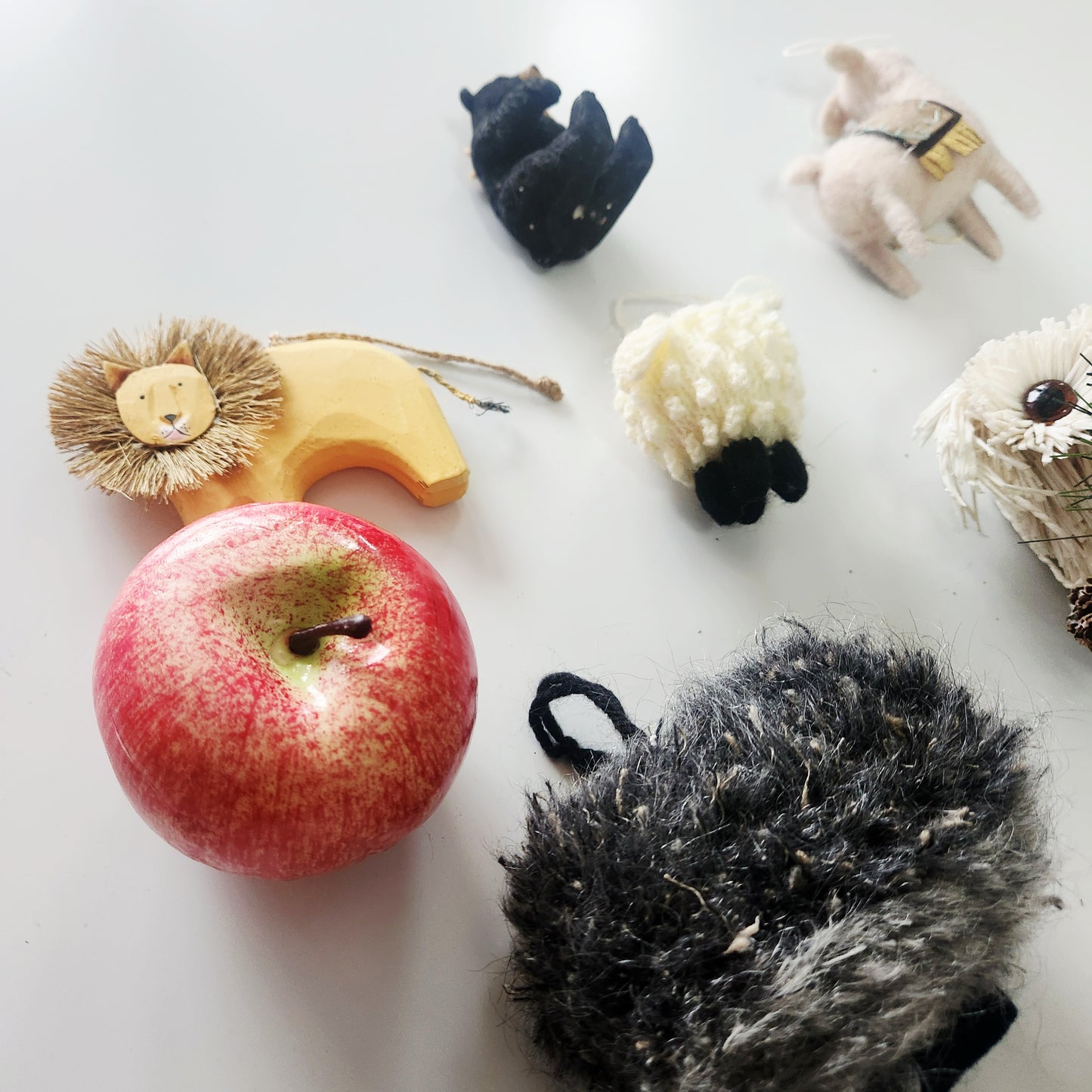 Animal-Wooden, Felt, etc. Ornaments Set of 6