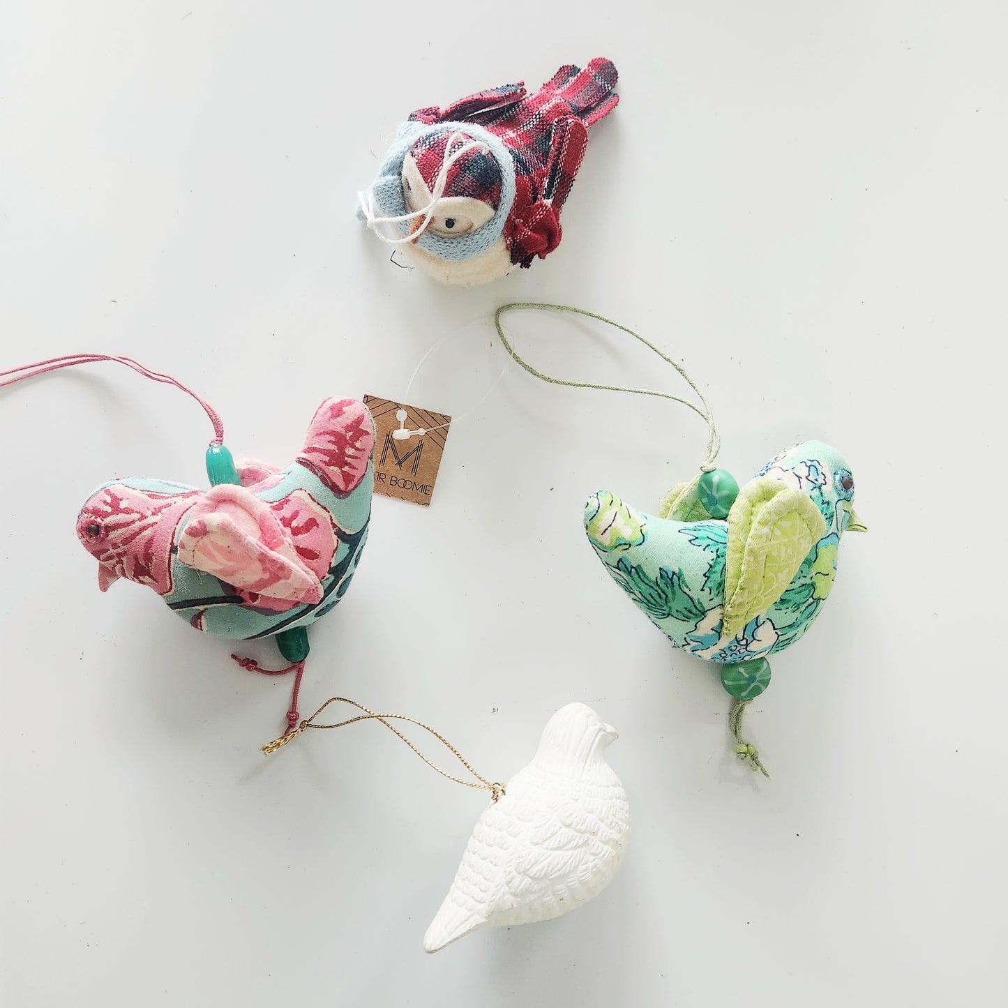 Birds Variety Ornaments Set of 4