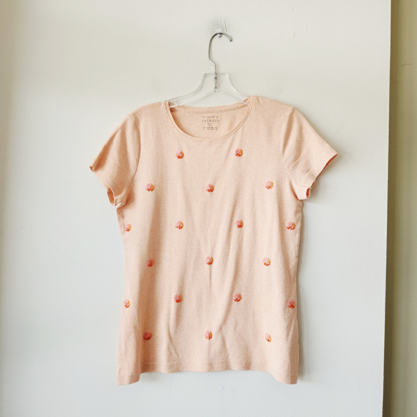 Talbots Tee with Sequin Embellishment - M Petite