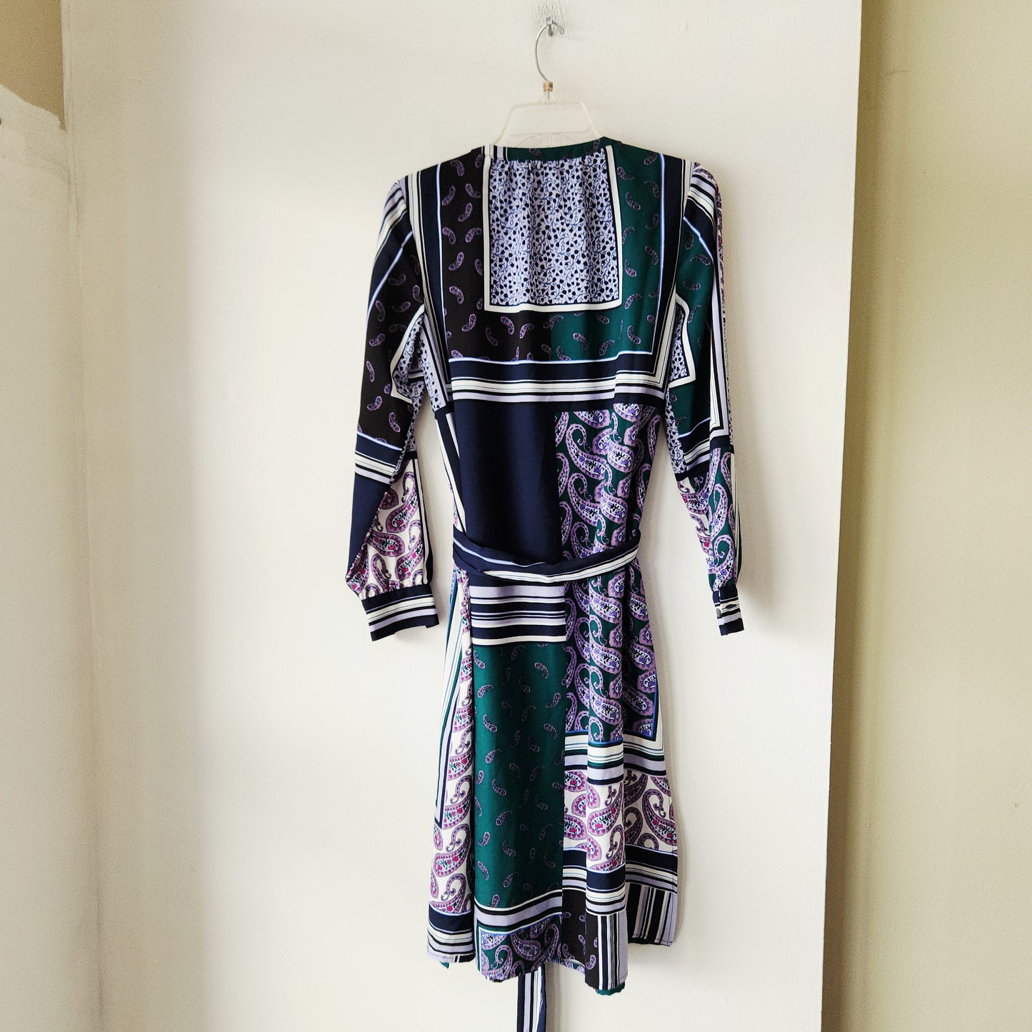LOFT Scarf Print Shirtdress with Sash Belt - XS