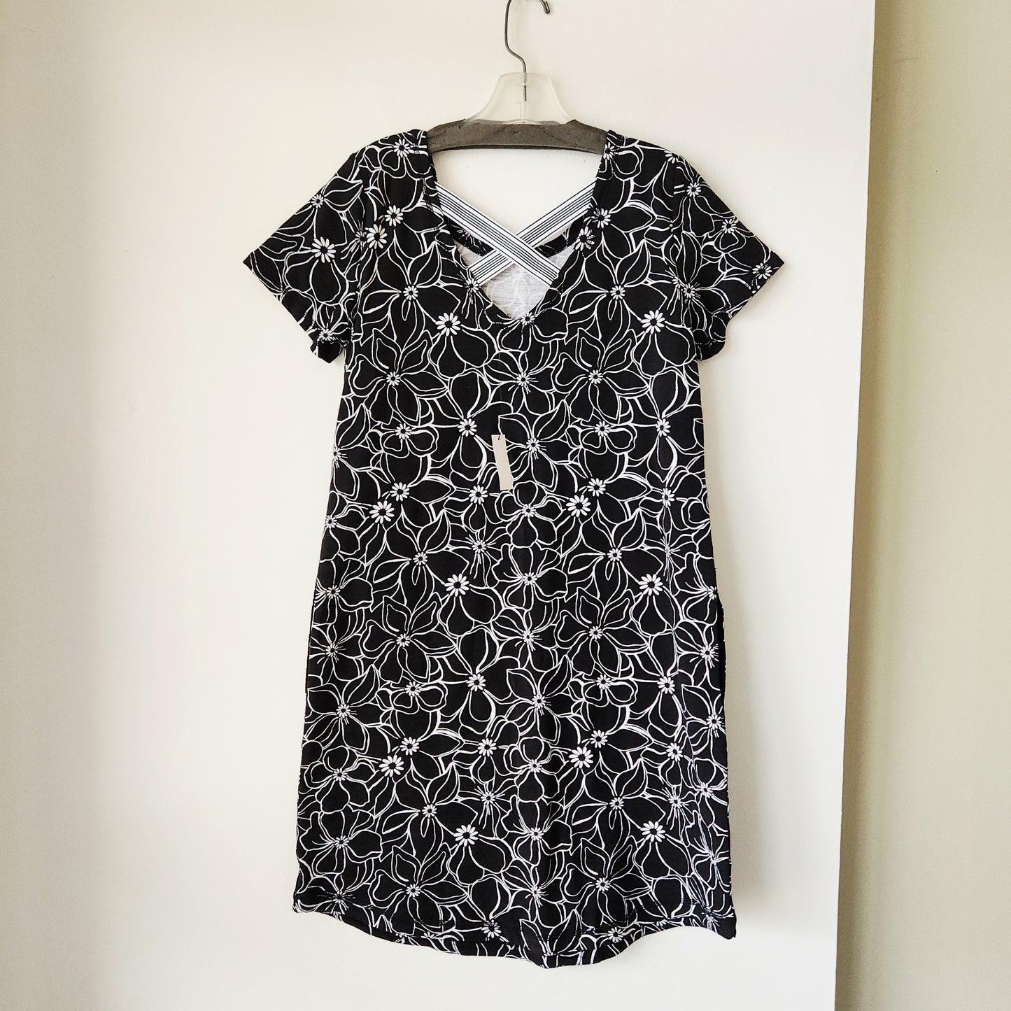 Talbots Jersey Dress with Criss Cross Back Detail - S - New