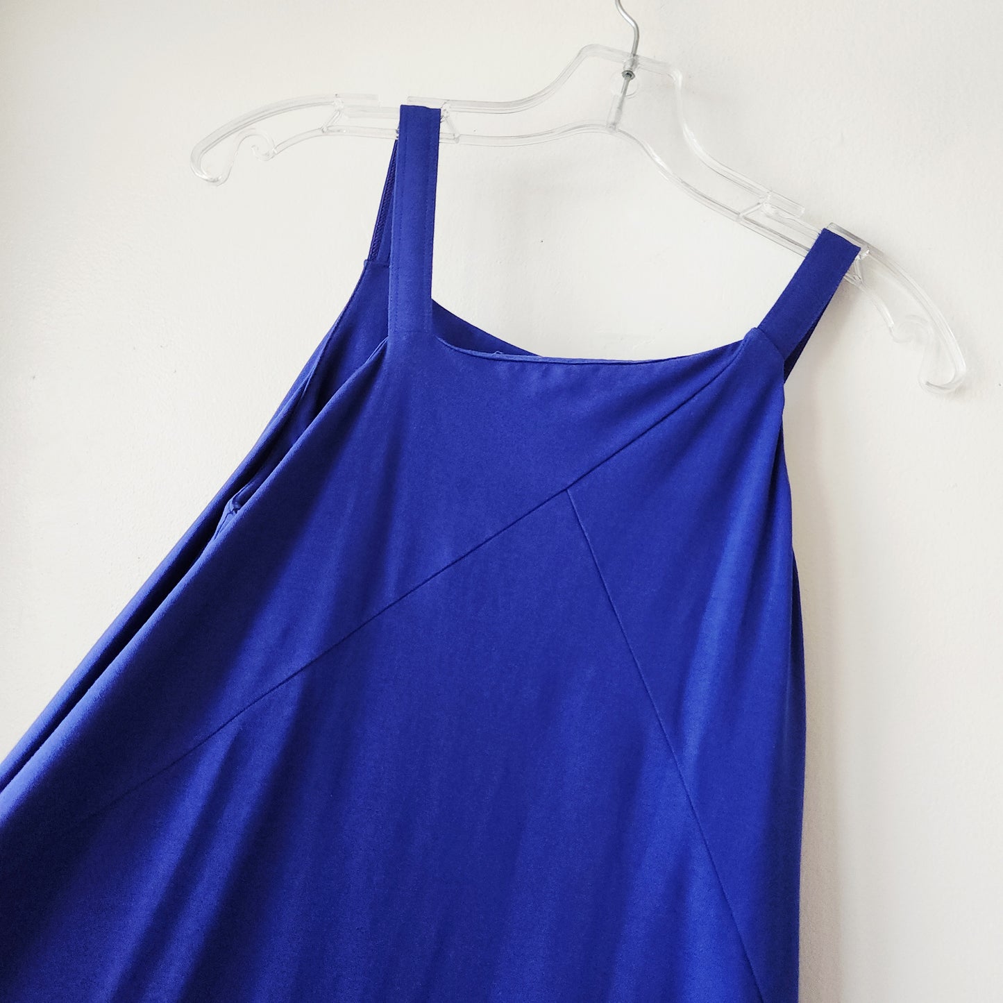 Nau Tank Dress with Asymmetrical Neckline & Pockets - S
