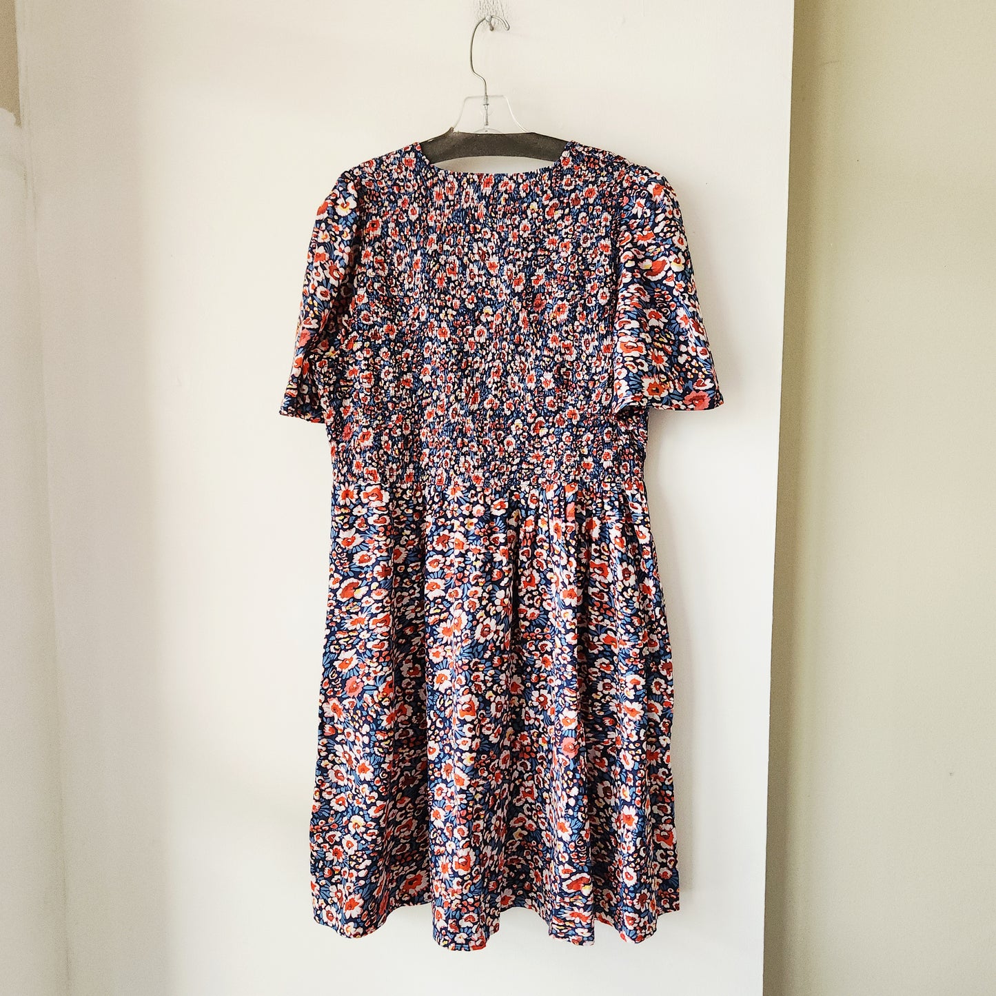 Boden 100% Cotton Dress with Smocked Top - size 20/22L