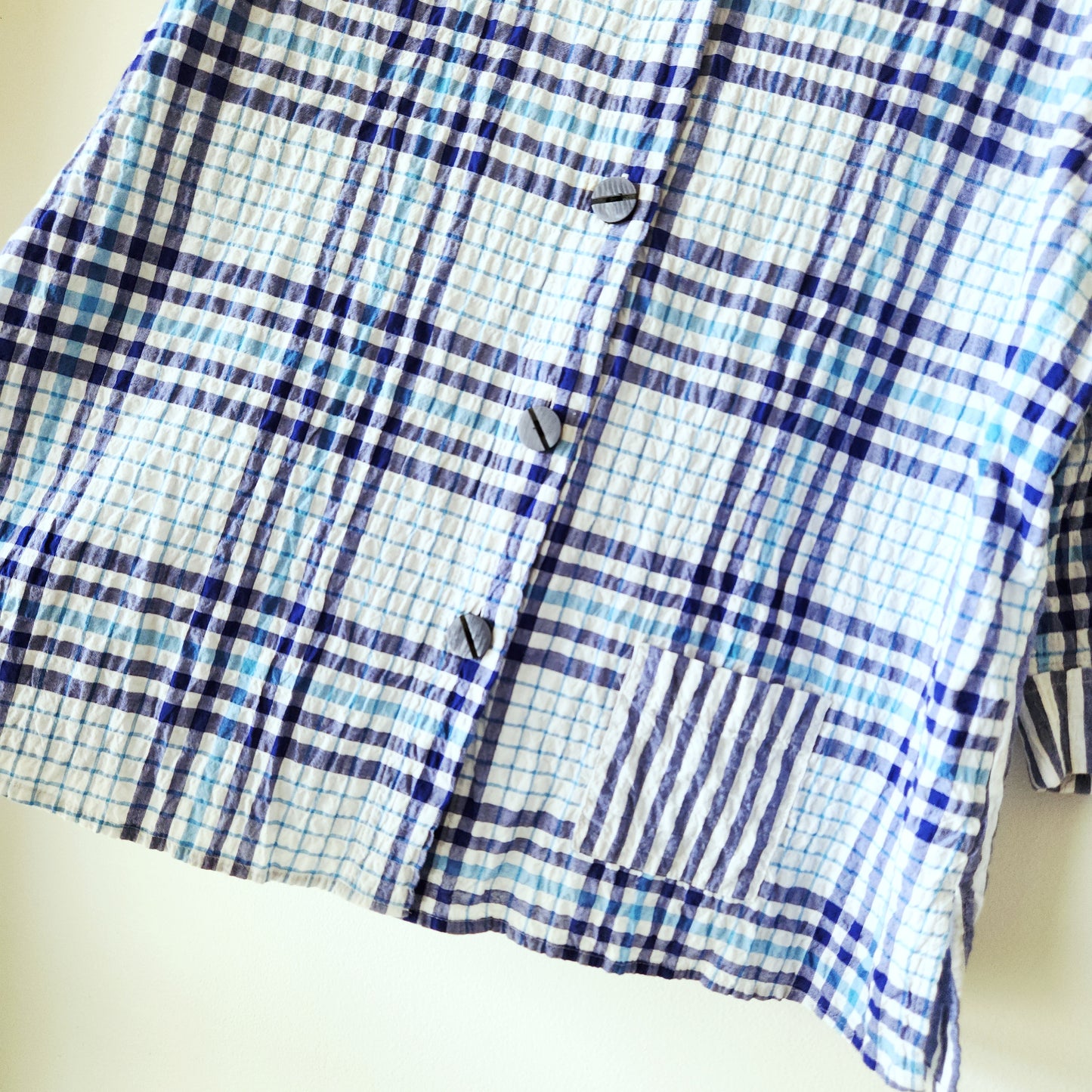 Habitat Seersucker Style Top with Buttons - S