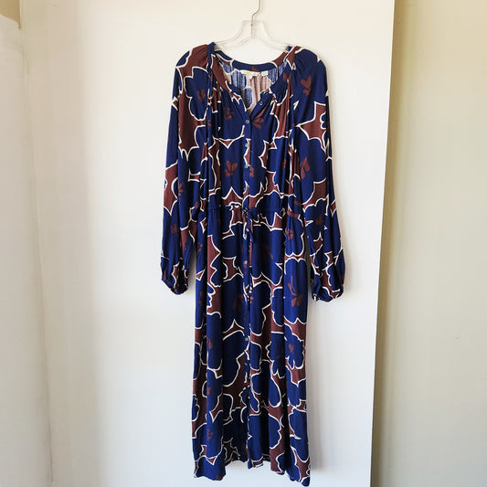 Boden Pattern Dress with Drawstring Waist - size 20/22R